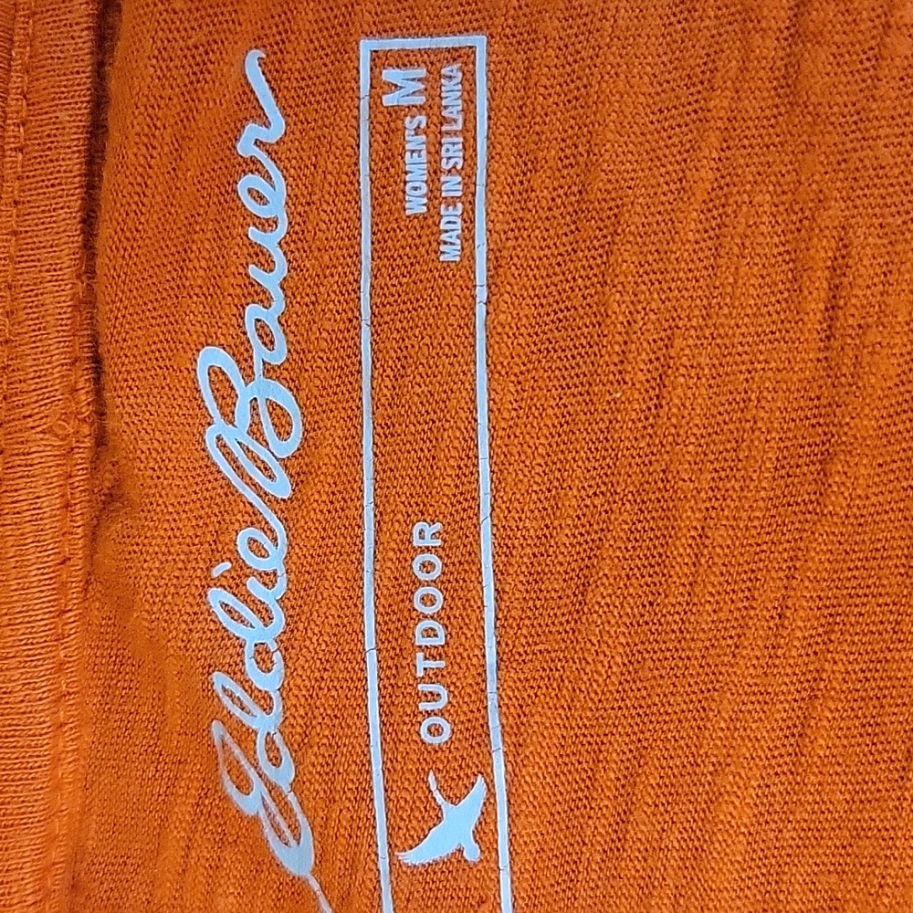Women's Eddie Bauer Medi Orange Round neck Long Sleeve Tshirt - Picture 5 of 5